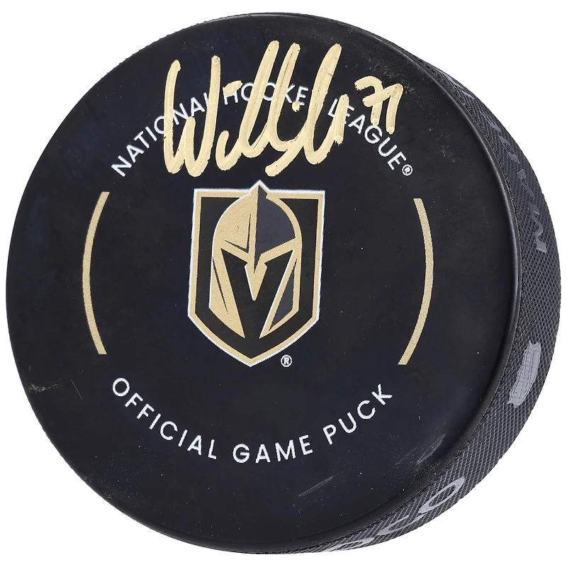 Rondelle de hockey officielle autographiée par William Karlsson des Vegas Golden Knights