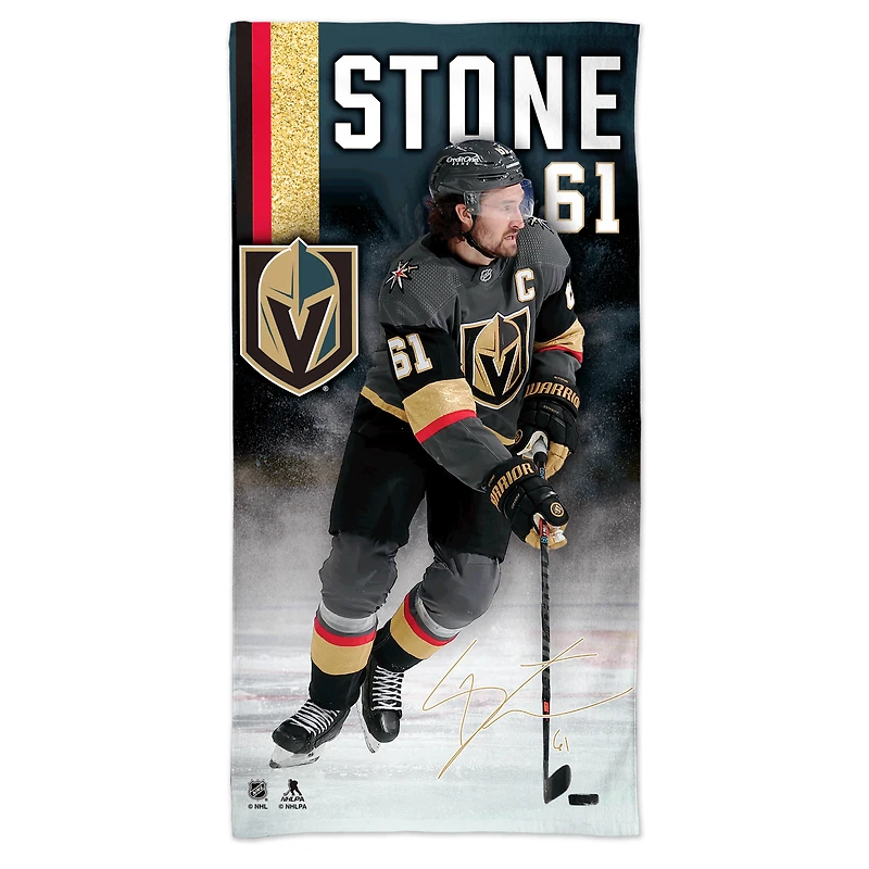 Serviette de plage WinCraft Mark Stone Vegas Golden Knights 30'' x 60'' Spectra