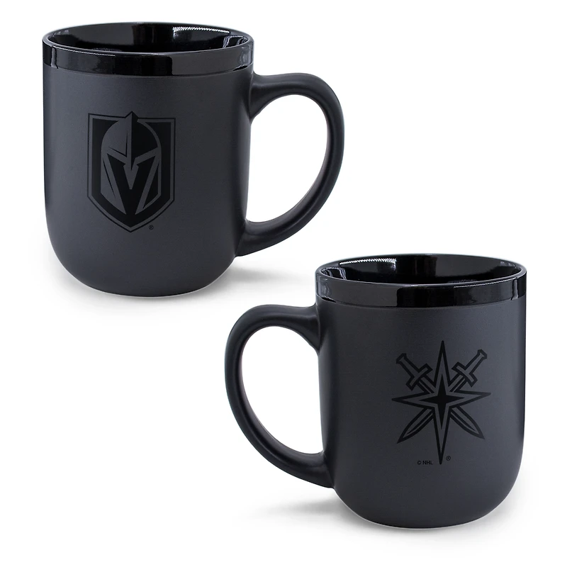 Tasse WinCraft Vegas Golden Knights 48 cl en céramique noire ton sur ton