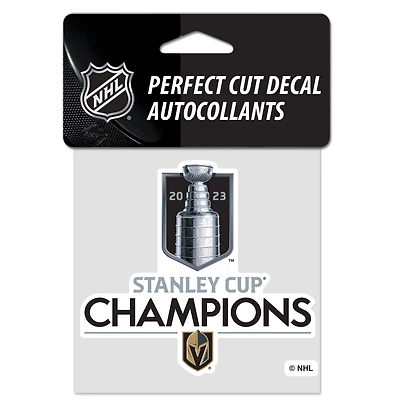 WinCraft Vegas Golden Knights 2023 Stanley Cup Champions 4'' x 4'' Perfect Cut Decal