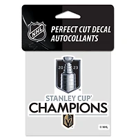 WinCraft Vegas Golden Knights 2023 Stanley Cup Champions 4'' x 4'' Perfect Cut Decal