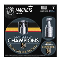 WinCraft  Vegas Golden Knights 2023 Stanley Cup Champions Three-Pack Indoor/Outdoor Vinyl Magnet Set
