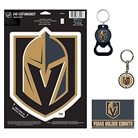 Lot de 4 porte-clés et aimants WinCraft Vegas Golden Knights