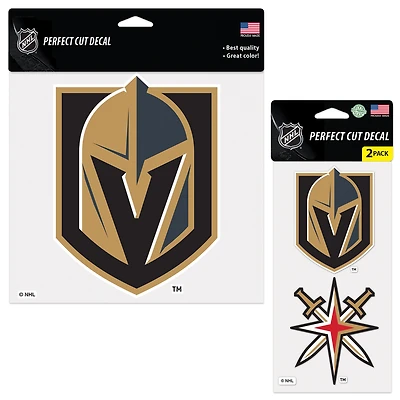 Lot de deux autocollants WinCraft Vegas Golden Knights Perfect Cut