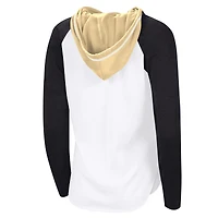T-shirt à capuche manches longues raglan G-III 4Her par Carl Banks pour femme, motif Vegas Golden Knights, blanc