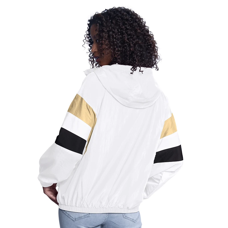 Veste à capuche surdimensionnée entièrement zippée G-III Sports by Carl Banks pour femme, motif Vegas Golden Knights, blanc
