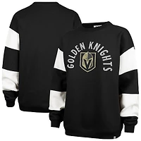 Women's '47 Black Vegas Golden Knights Eephus Barred Pullover Sweatshirt