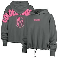 Sweat à capuche court Bright Side Venice '47 Gray Vegas Golden Knights pour femme