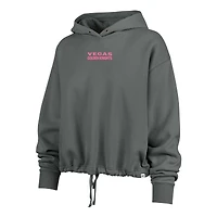 Women's '47 Gray Vegas Golden Knights Bright Side Venice Cropped Pullover Hoodie