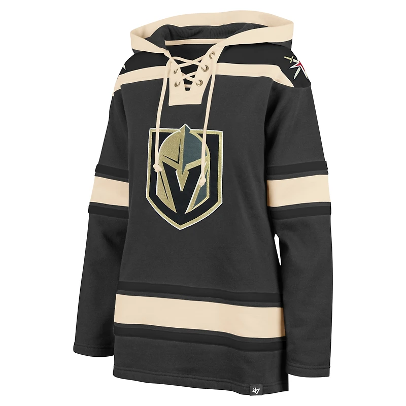 Women's '47  Gray Vegas Golden Knights Superior Lacer Pullover Hoodie