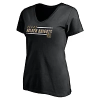 Women's  Black Vegas Golden Knights Mascot Bounds V-Neck T-Shirt