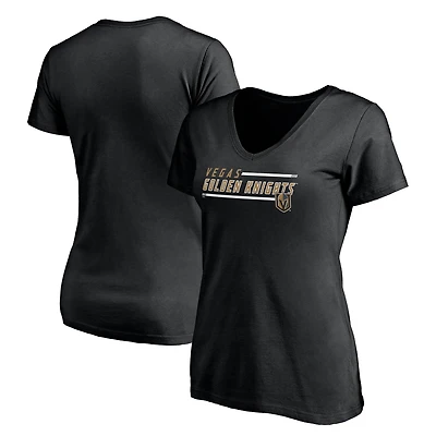Women's  Black Vegas Golden Knights Mascot Bounds V-Neck T-Shirt