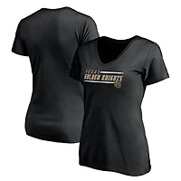 Women's  Black Vegas Golden Knights Mascot Bounds V-Neck T-Shirt