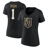 Women's  Black Vegas Golden Knights Mother's Day V-Neck T-Shirt