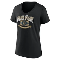 Women's  Black Vegas Golden Knights Slapshot V-Neck T-Shirt