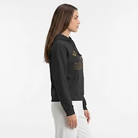 Women's Champion  Black Vegas Golden Knights Arched Pill Box Hoodie