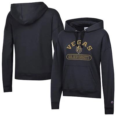 Women's Champion  Black Vegas Golden Knights Arched Pill Box Hoodie