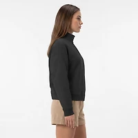Women's Champion  Black Vegas Golden Knights Powerblend Quarter-Zip Sweatshirt