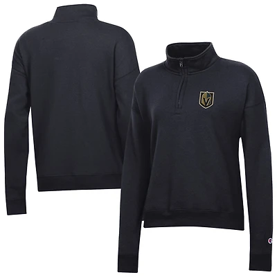 Sweat-shirt à col zippé Champion Black Vegas Golden Knights pour femme