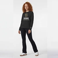 Women's Champion  Black Vegas Golden Knights Wordmark Lockup Long Sleeve T-Shirt