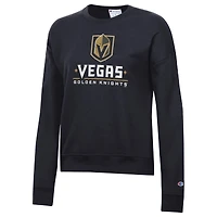 Sweat-shirt Champion Black Vegas Golden Knights Wordmark Lockup Powerblend pour femme