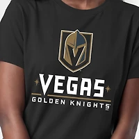 Women's Champion  Black Vegas Golden Knights Wordmark Lockup T-Shirt