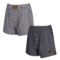 Ensemble de deux boxers gris Vegas Golden Knights pour femme Concepts Sport