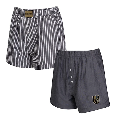 Ensemble de deux boxers gris Vegas Golden Knights pour femme Concepts Sport
