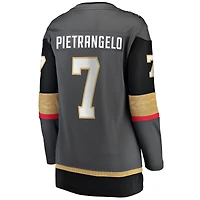 Fanatiques féminines de marque Alex Pietrangelo Gris Vegas Golden Knights Domicile - Maillot joueur Breakaway