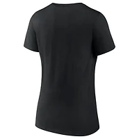 T-shirt à col en V Fanatics pour femmes Black Vegas Golden Knights 2023 Célébration des champions de la Coupe Stanley