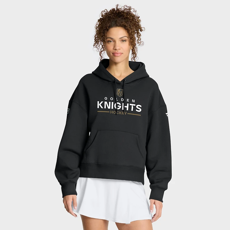 Sweat à capuche Authentic Pro Primary pour femme Fanatics Black Vegas Golden Knights