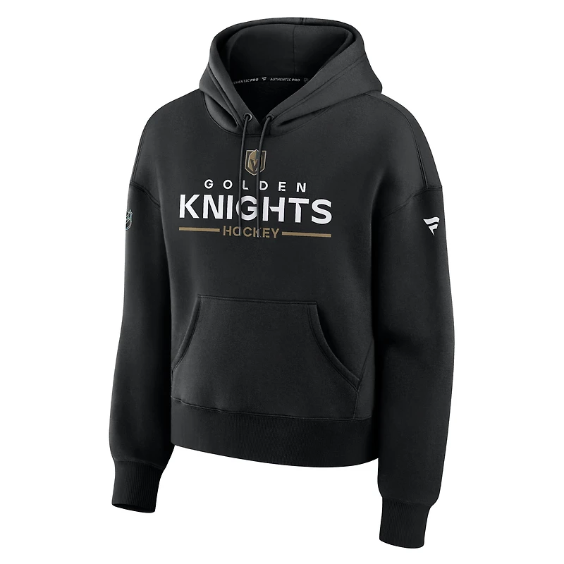 Women's Fanatics Black Vegas Golden Knights Authentic Pro Primary Pullover Hoodie