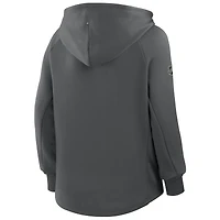 Women's Fanatics Black Vegas Golden Knights Authentic Pro Rink Raglan Full-Zip Hoodie