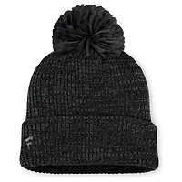 Women's Fanatics Black Vegas Golden Knights Authentic Pro Road Cuffed Knit Hat with Pom