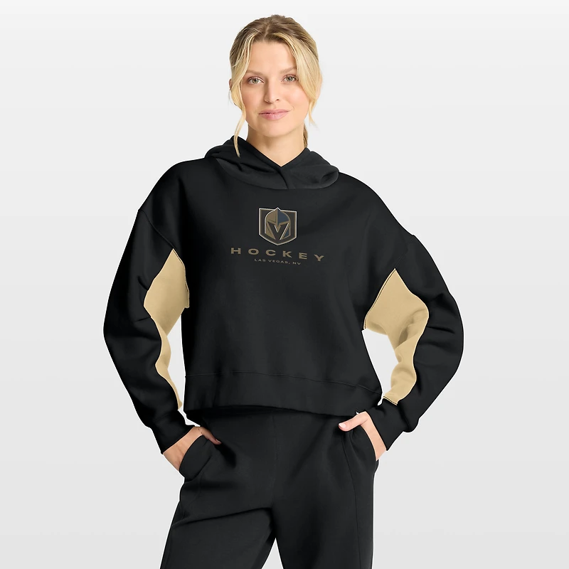 Women's Fanatics Black Vegas Golden Knights Back Check Boxy Hoodie