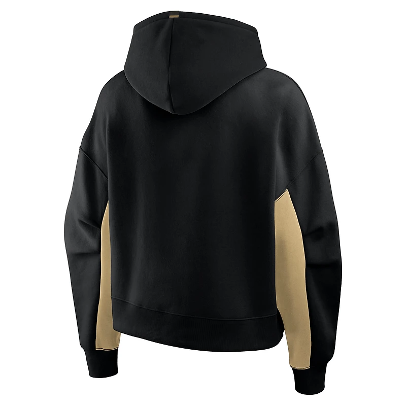 Women's Fanatics Black Vegas Golden Knights Back Check Boxy Hoodie