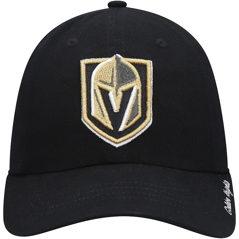 Casquette réglable avec logo principal Fanatics Black Vegas Golden Knights Core pour femmes