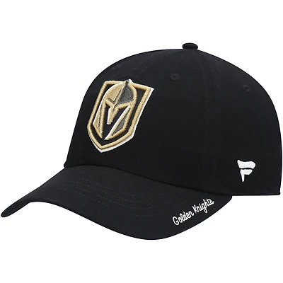 Women's Fanatics Black Vegas Golden Knights Core Primary Logo Adjustable Hat