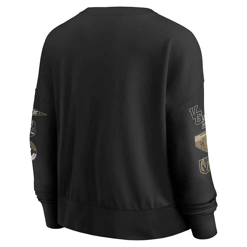 Sweat-shirt à capuche Fanatics Black Vegas Golden Knights Go Team pour femme