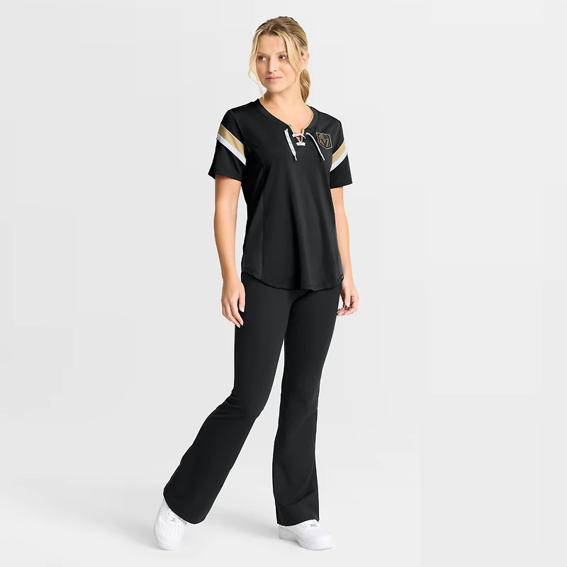 Women's Fanatics Black Vegas Golden Knights Offside Athena T-Shirt