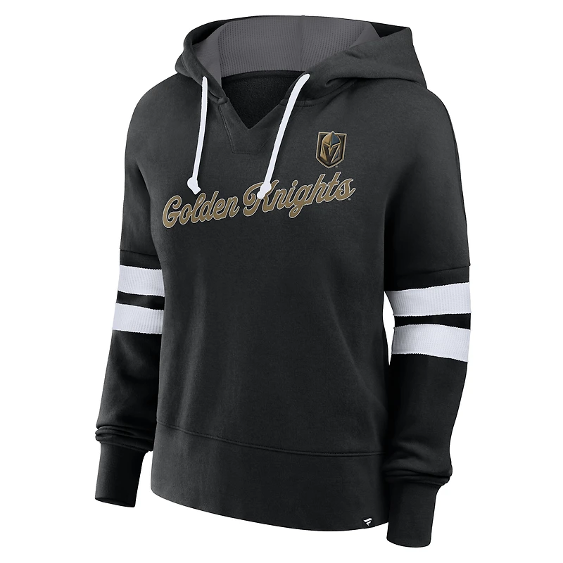 Sweat à capuche surdimensionné noir Vegas Golden Knights Fanatics pour femme