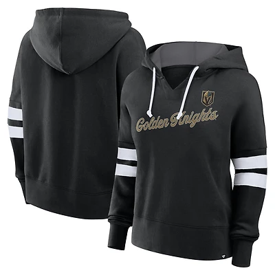 Sweat à capuche surdimensionné noir Vegas Golden Knights Fanatics pour femme