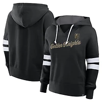 Sweat à capuche surdimensionné noir Vegas Golden Knights Fanatics pour femme