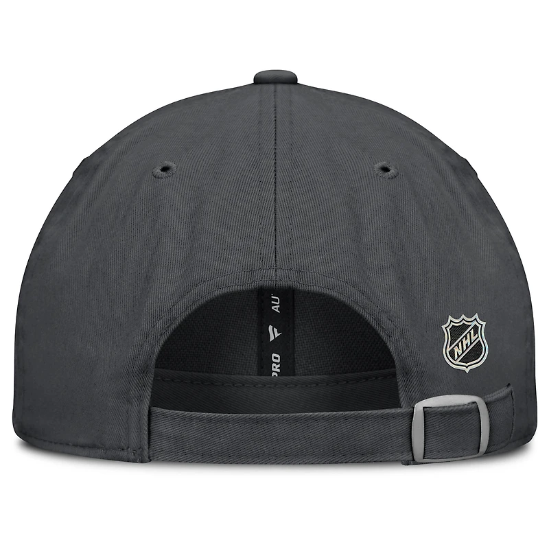 Women's Fanatics Charcoal Vegas Golden Knights Authentic Pro Rink Adjustable Hat