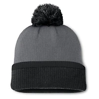 Bonnet en tricot à revers avec pompon pour femme Fanatics Charcoal Vegas Golden Knights
