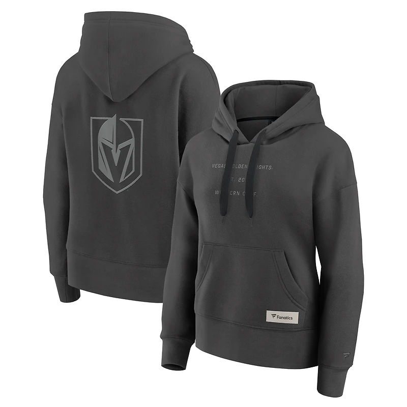 Women's Fanatics Charcoal Vegas Golden Knights Elements Future Ground Subtle Tonal Pullover Hoodie