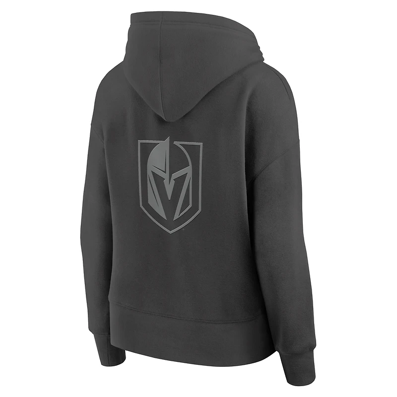 Sweat à capuche ton sur subtil pour femme Fanatics Charcoal Vegas Golden Knights Elements Future Ground