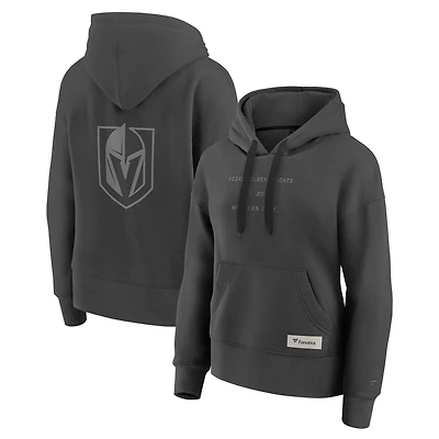 Sweat à capuche ton sur subtil pour femme Fanatics Charcoal Vegas Golden Knights Elements Future Ground