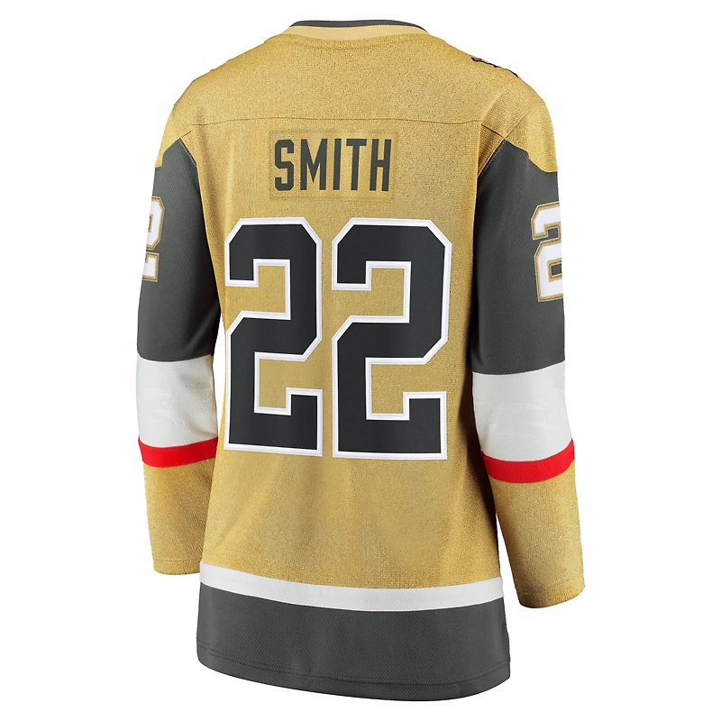 Women's Fanatics Cole Smith Gold Vegas Golden Knights Home Breakaway Jersey