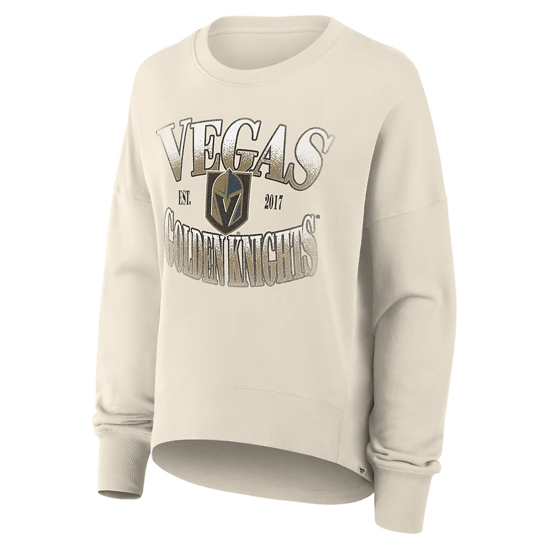 Sweat-shirt surdimensionné pour femme Fanatics Cream Vegas Golden Knights